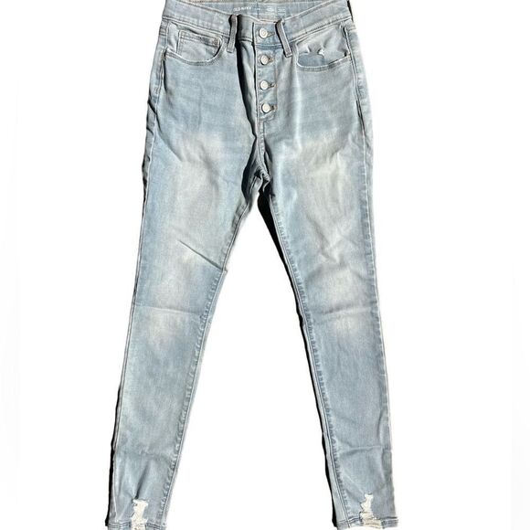 Old Navy Super Skinny Rockstar Lightwash Jeggings Size  14 - Picture 2 of 6